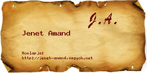 Jenet Amand névjegykártya